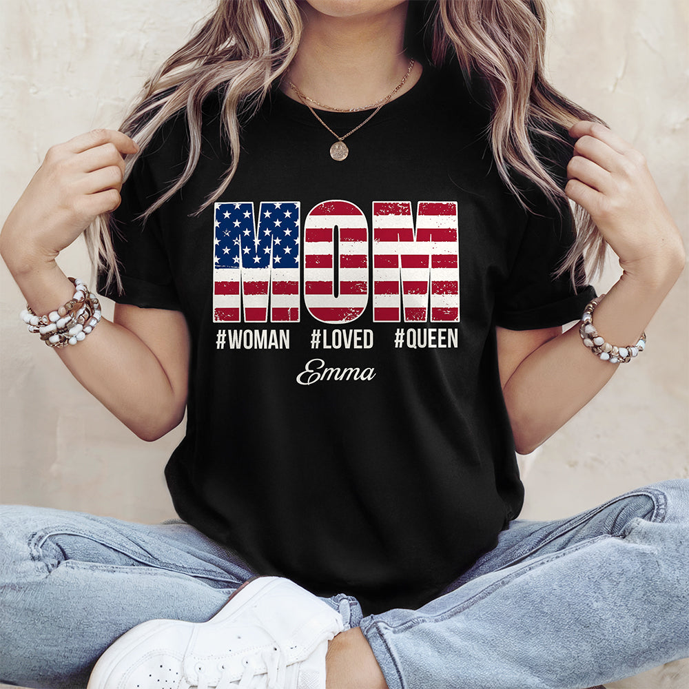 Custom Name Mom Woman Loved Queen Dark Shirt – Personalized Mother's Day Gift TH10 169195