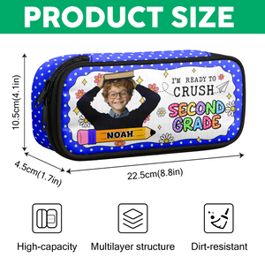 Custom Kid Photo I am Ready To School Personalized Pencil Case Back To School Gift CH07 896206