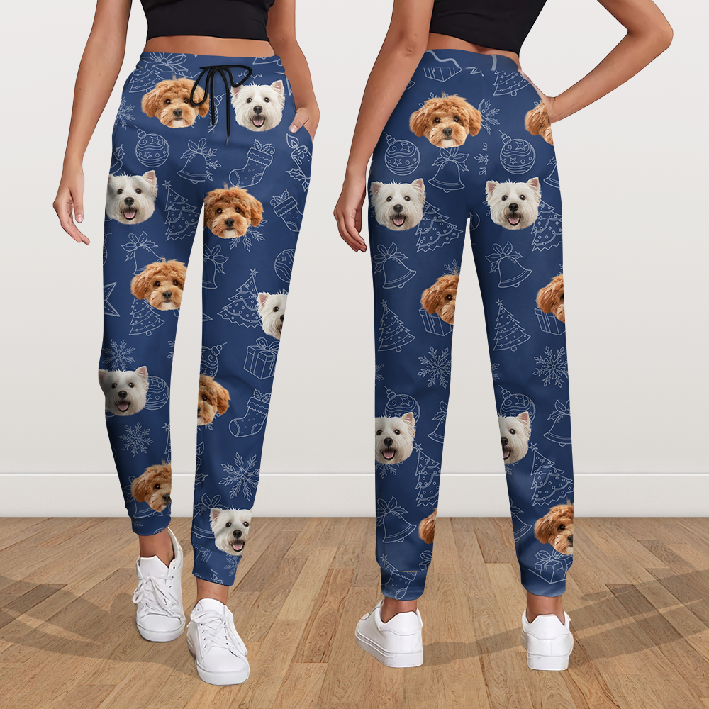 Custom Dog Photo Christmas Sweatpants Christmas Gift For Pet Lovers CH07 896450