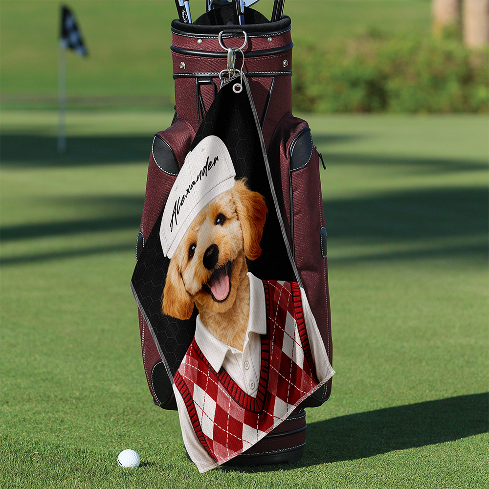 Custom Pet Photo Golf Towel - Gift For Dog Cat Dad Mom, Golf Lovers HO82 902364