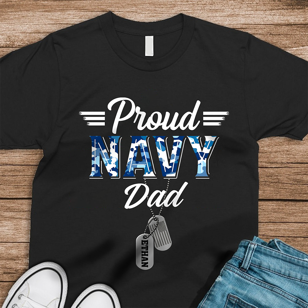 Custom Name Soldier Proud Mom, Proud Dad Shirt – Personalized Family Military Dark Shirt HA75 921064