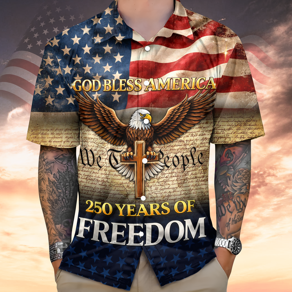 God Bless America - America 250 Years of Freedom Hawaii Shirt CH07 910492