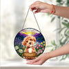 Custom Dog Portrait Stained Glass Suncatcher Gift For Dog Mom CH07 180168