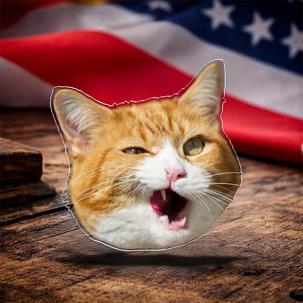 Custom Face Dog Cat Acrylic Pin Gift For Dog Cat Lovers HA75 921062