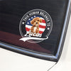 Custom Photo This Human Belongs To Dog Cat Personalized Car Window Decal Sticker HA75 921416