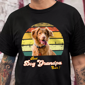 Custom Photo Best Dog Dad Ever Retro Shirt CH07 896022