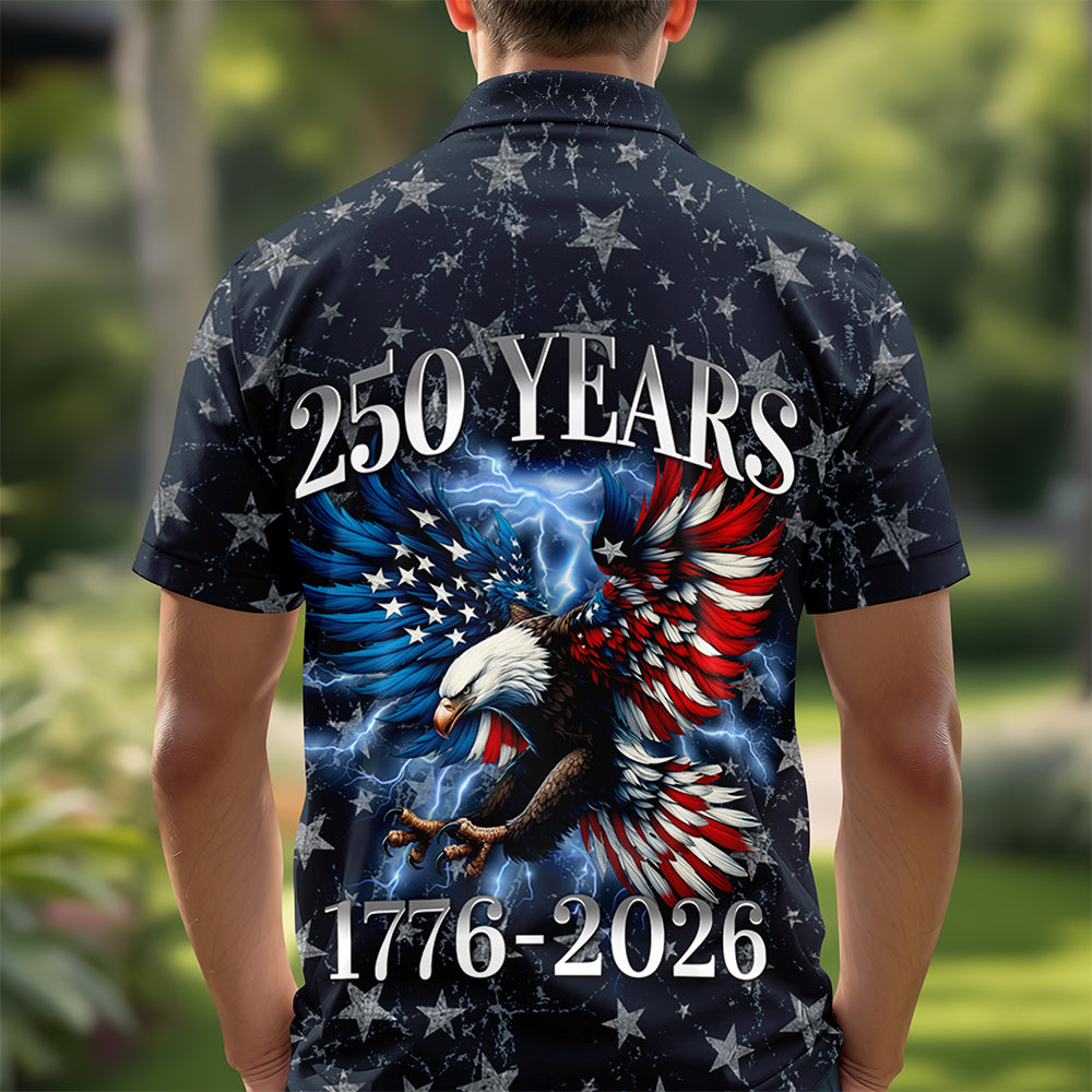Personalized 250th Anniversary Eagle Patriotic American Polo Shirt TH10 169539