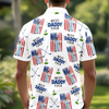 Custom Photo Best Dad Ever American Flag Polo Shirt - Father's Day Gift for Golfer HA75 921112
