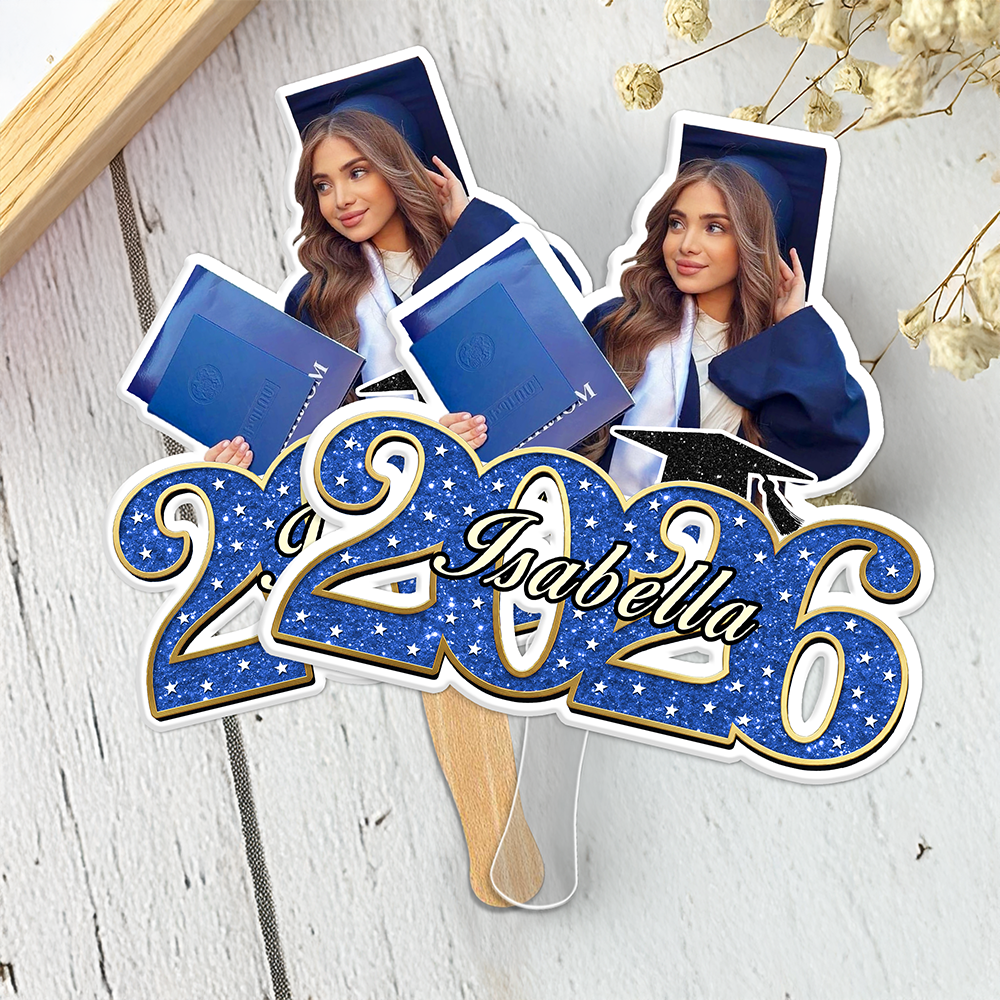 Custom Photo Class of 2026 Graduation Face Fan Party Decoration CH07 910988