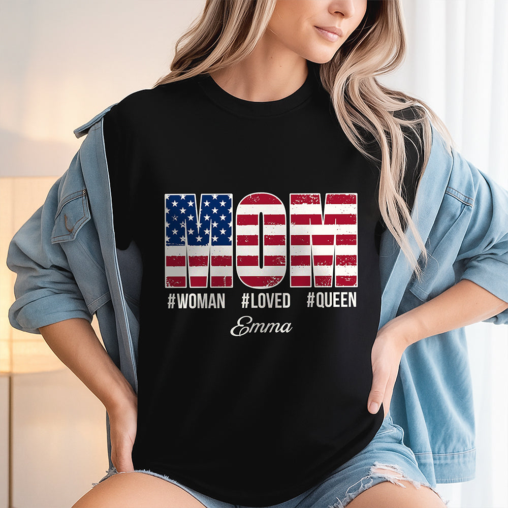 Custom Name Mom Woman Loved Queen Dark Shirt – Personalized Mother's Day Gift TH10 169195
