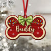 Custom Name Dog Bone Christmas Layer Wood Ornament Holiday Gift for Dog Lovers LM32 670099