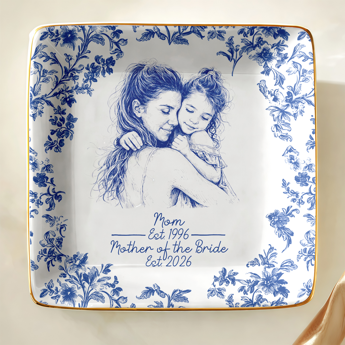 Personalized Mother of the Bride Photo Jewelry Dish Wedding Gift from Daughter HA75 921066