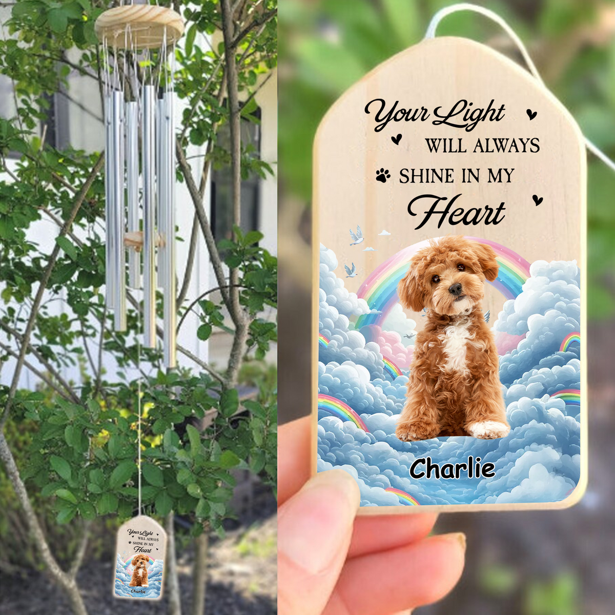 My Heart Was Not Ready Leave You - Personalized Wind Chimes LM32 893951