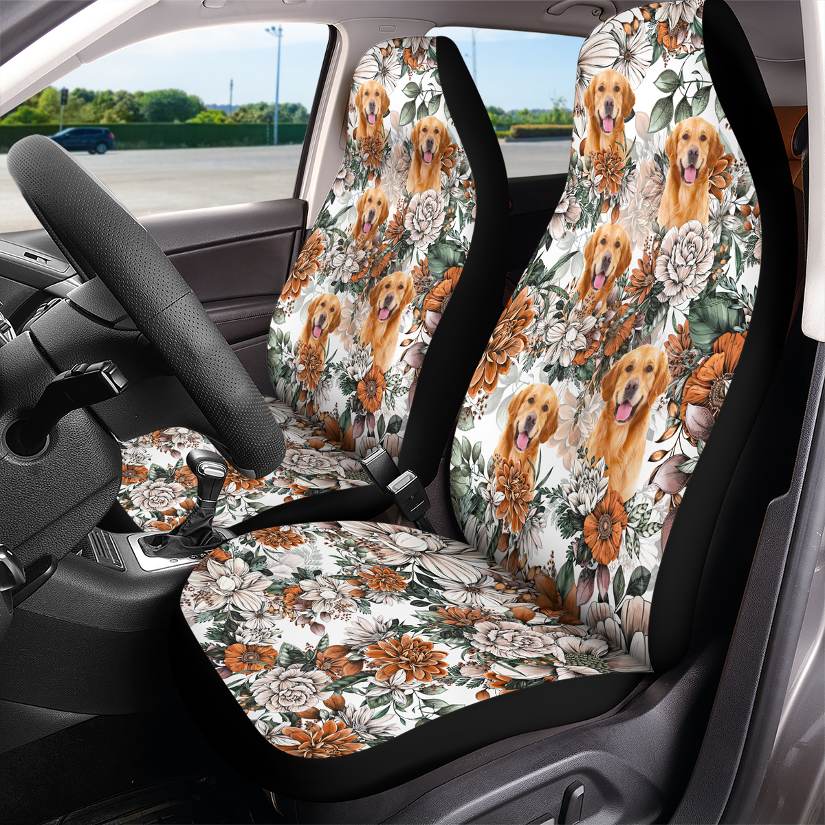 Custom Photo Floral Aloha Pattern Hawaiian Car Seat Cover HO82 902394