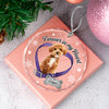 Custom Dog Photo Forever In My Heart Memorial Glass Ornament CH07 180442