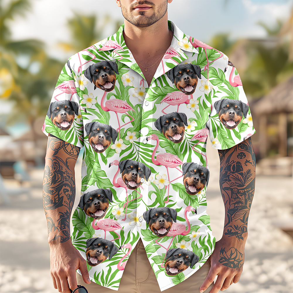 Custom Dog Cat Face Hawaii Shirt Personalized Aloha Shirt HA75 921120