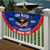 Custom Family Name 250th Anniversary God Bless America Christian Patriotic Non-Pleated Fan Flag HO82 901892