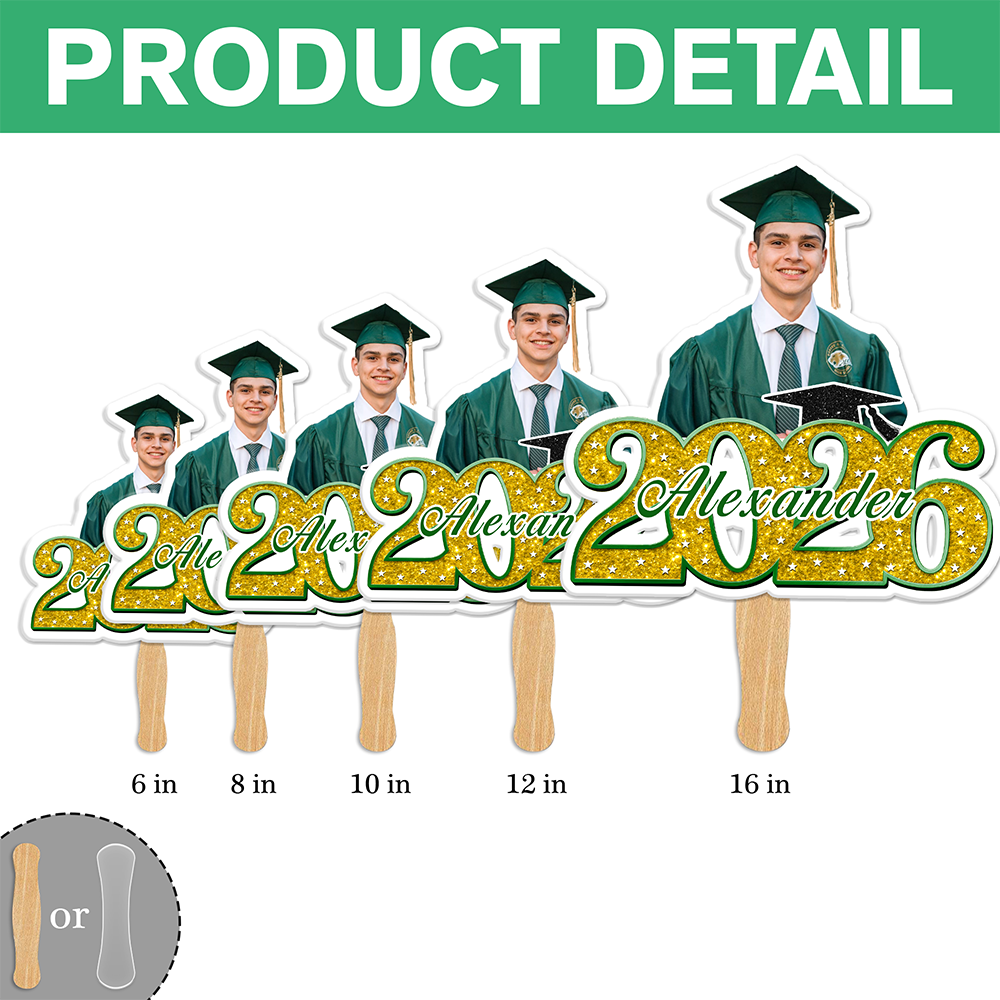Custom Photo Class of 2026 Graduation Face Fan Party Decoration CH07 910988