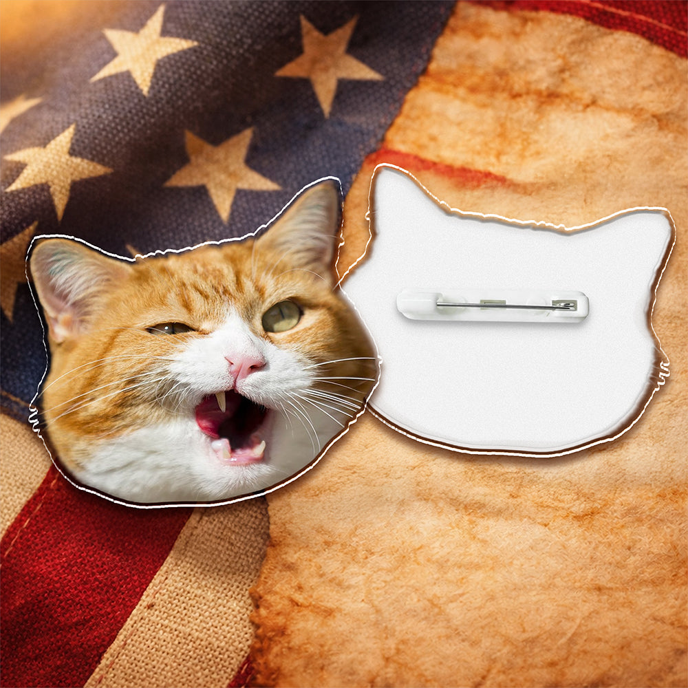 Custom Face Dog Cat Acrylic Pin Gift For Dog Cat Lovers HA75 921062