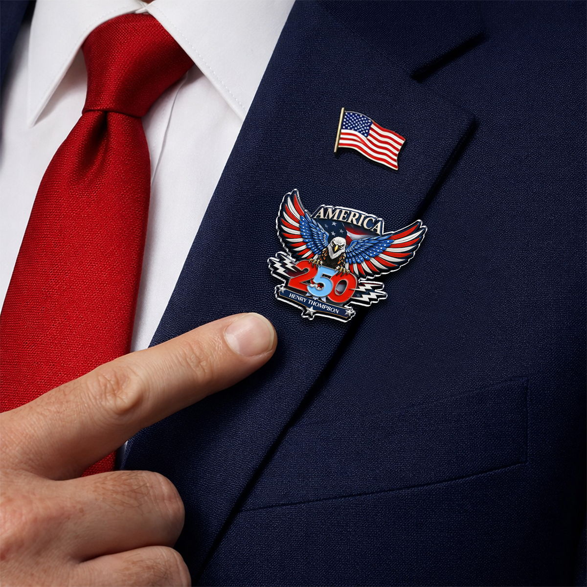 Personalized 250 Years America Acrylic Pin HA75 920952