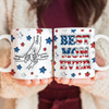 Custom Name Best Mom, Dad Ever America Flag Pattern 3D Inflated Effect Mug TH10 169475