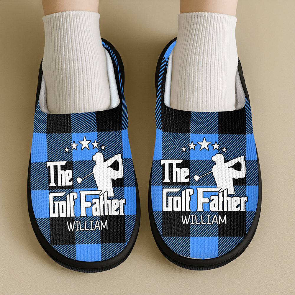 Custom Name The Golf Father Personalized Golf Christmas Slippers Gift For Golf Lovers HA75 919056