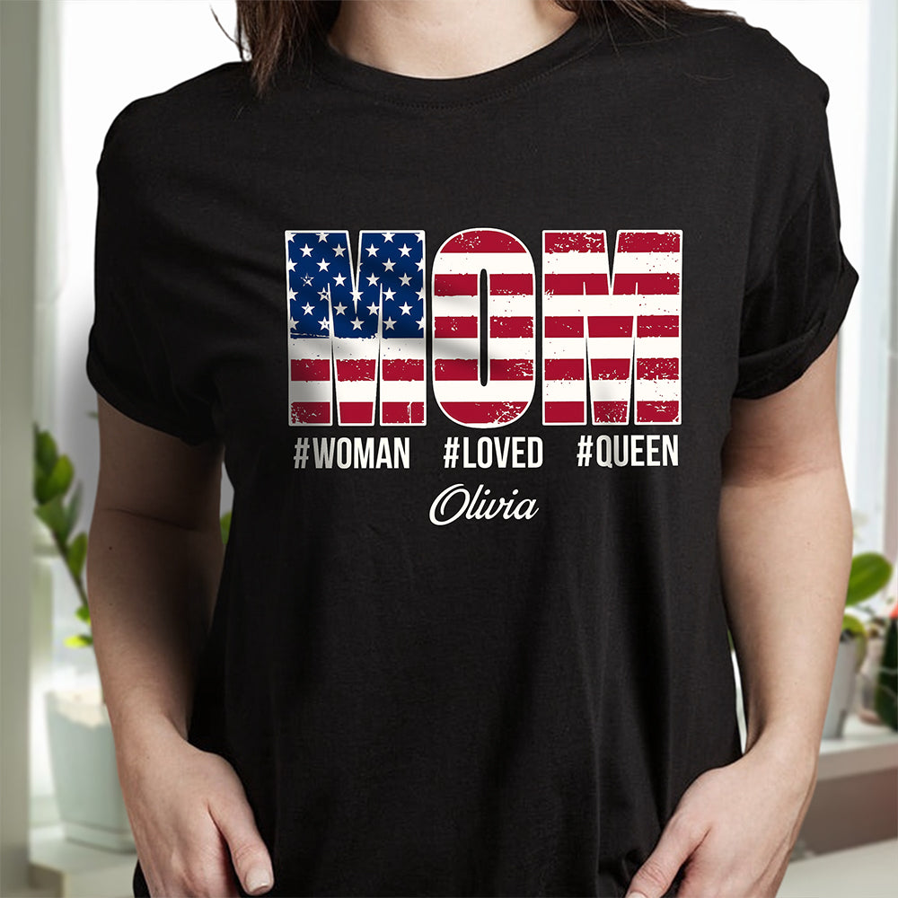 Custom Name Mom Woman Loved Queen Dark Shirt – Personalized Mother's Day Gift TH10 169195