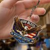 Personalized Patriotic 250th Anniversary God Bless America Eagle 1776–2026 Acrylic Keychain HA75 921020