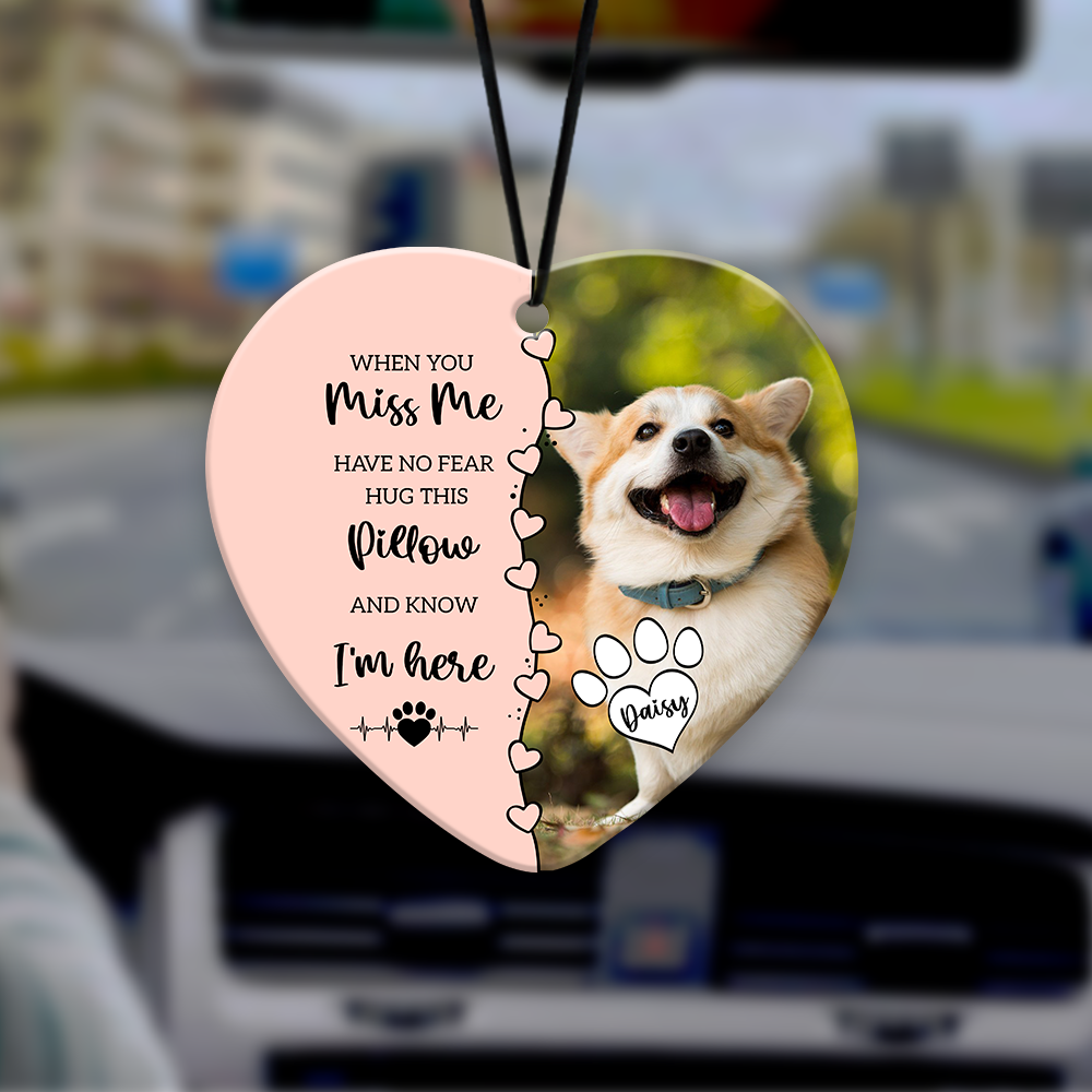 Custom Pet Photo Memorial Car Hanging Gift For Pet Lovers TH10 898471