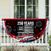 Custom 250 Years USA 250th Birthday 1776-2026 Eagle Non-Pleated Fan Flag HA75 920288