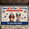 Home Of The Free & The Furry - 250 Years Of Freedom Personalized Doormat CH07 910340