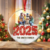 Custom Family Photo Glass Ornament Christmas Gifts For Dad, Mom, Grandpa, Grandma CH07 899984