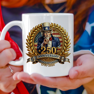250th Anniversary Semiquintennial 1776 -2026 Patriotic White Mug HA75 898952