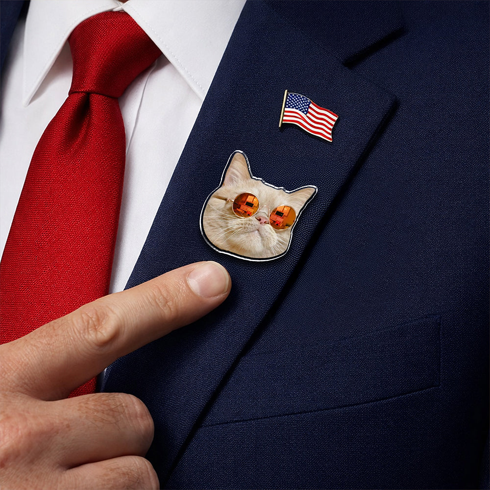 Custom Face Dog Cat Acrylic Pin Gift For Dog Cat Lovers HA75 921062