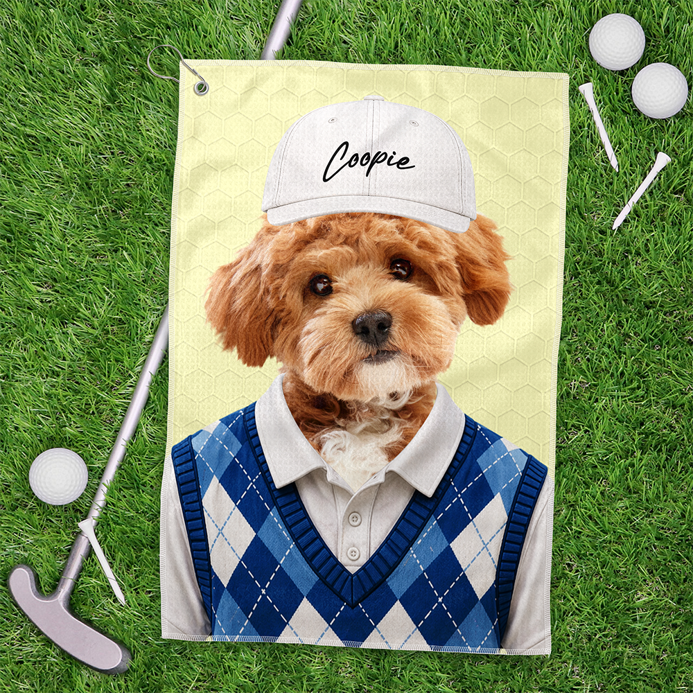 Custom Pet Photo Golf Towel - Gift For Dog Cat Dad Mom, Golf Lovers HO82 902364