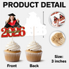 Custom Photo Class of 2026 Graduation Cupcake Toppers, Personalized Grad Party Decor CH07 910696