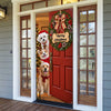 Custom Dog Photo Merry Christmas Home Decor Door Cover CH07 180608