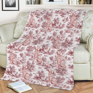 Personalized Dog Toile De Jouy Blanket For Dog Lovers HO82 894180