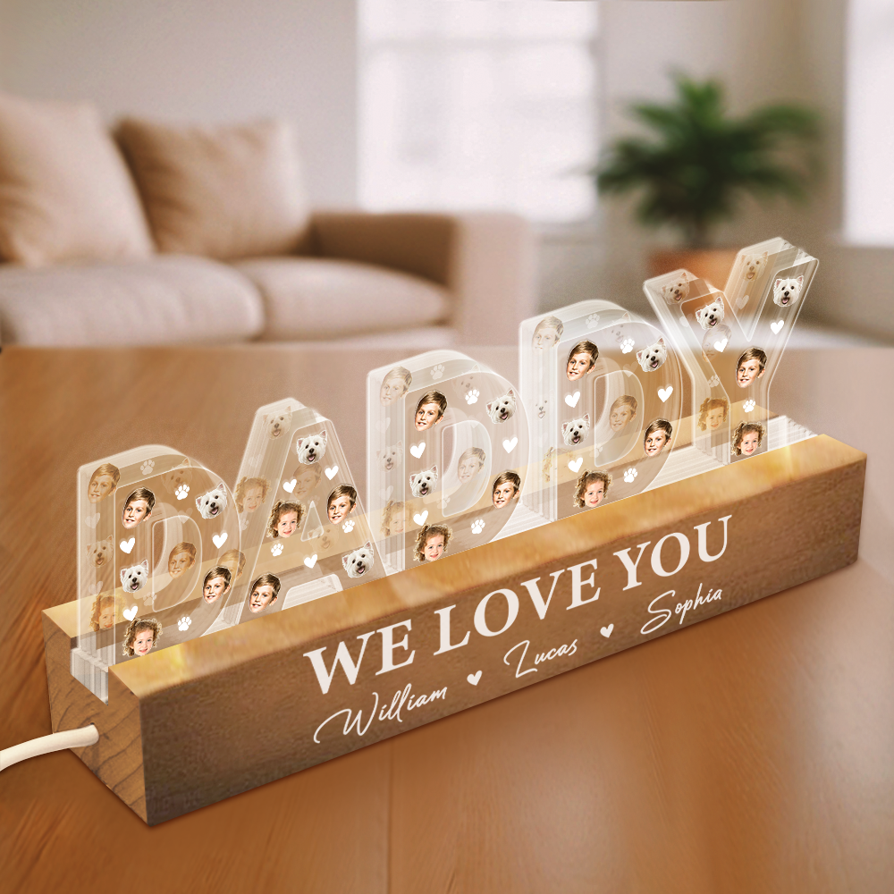 Custom Face Photo Daddy LED Night Light For Father's Day TH10 892591