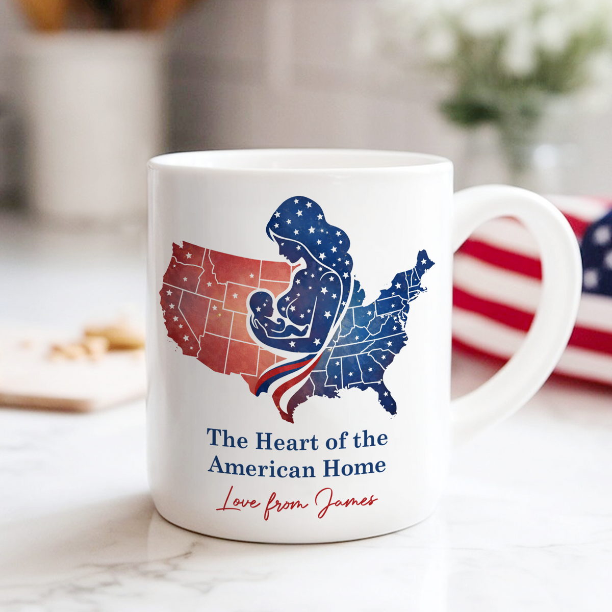 Custom Name The Heart Of The American Home White Mug LM32 897857