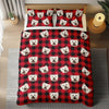 Custom Photo Dog With Christmas Pattern Quilt Bedding Set HA75 898228