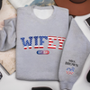 Custom Personalized Wifey Est Sweatshirt With Design On Sleeve Anniversary Gifts For Husband And Wife HA75 920340