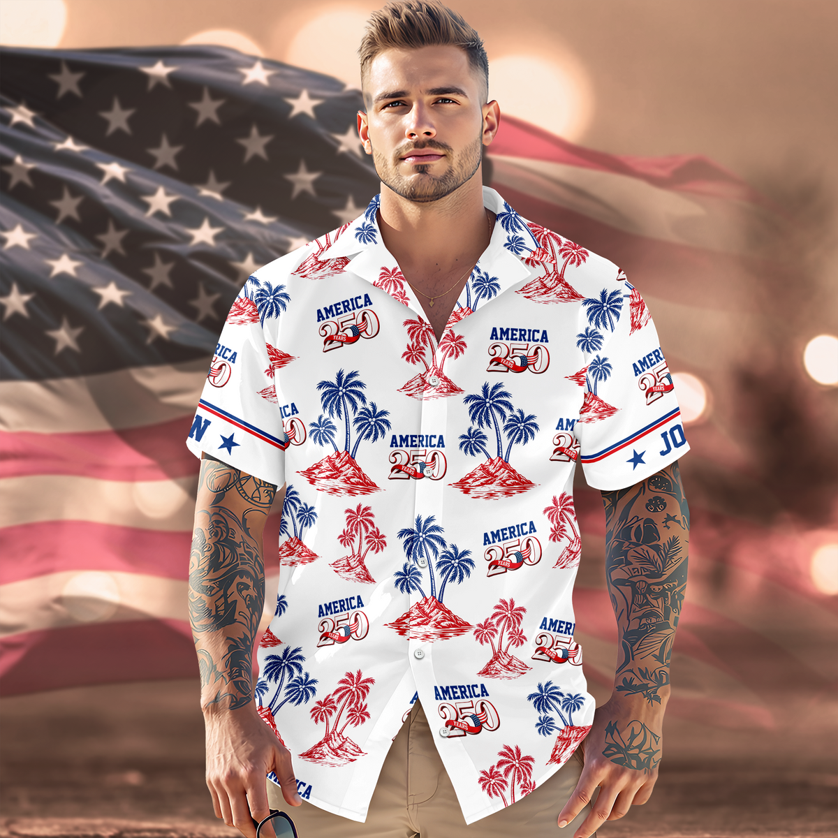 Custom Name America 250 Years Anniversary Hawaii Shirt TH10 898601