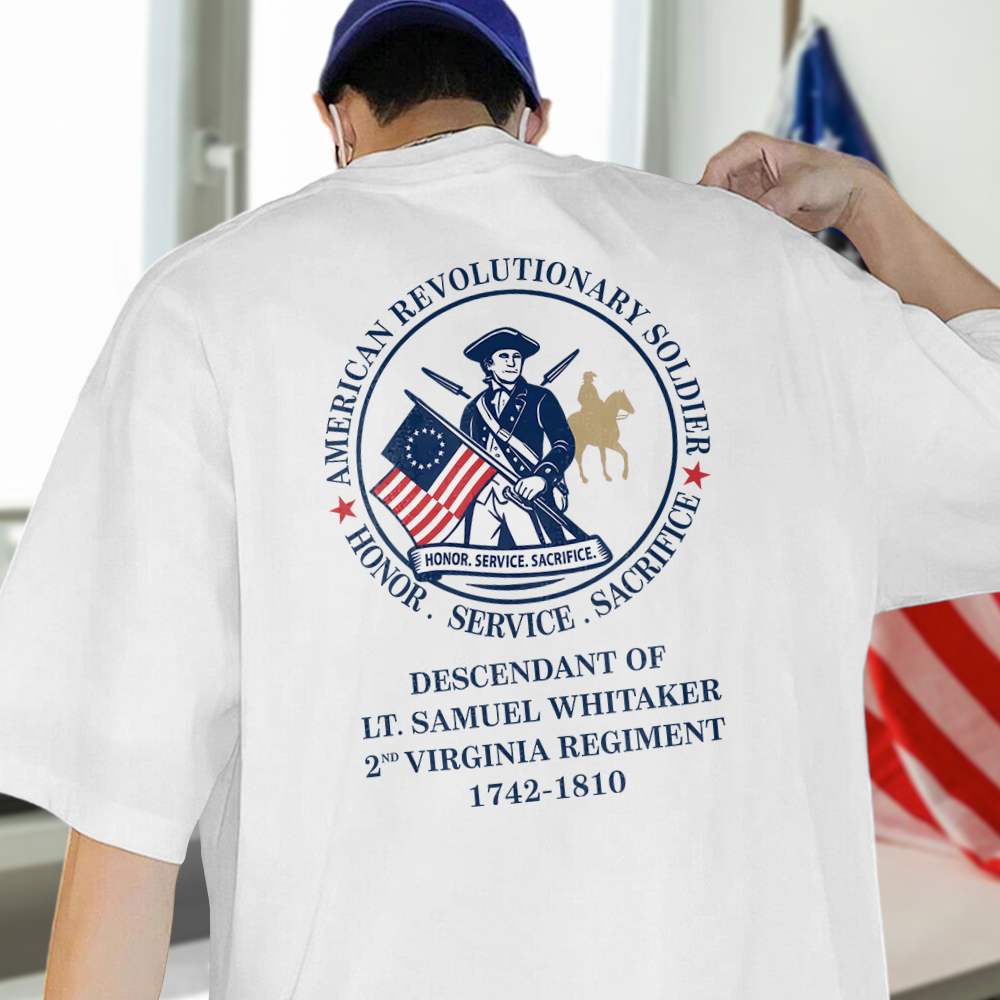 Custom Descendant Of A Patriot - Honor, Service Sacrifice Bright Backside Shirt LM32 895547