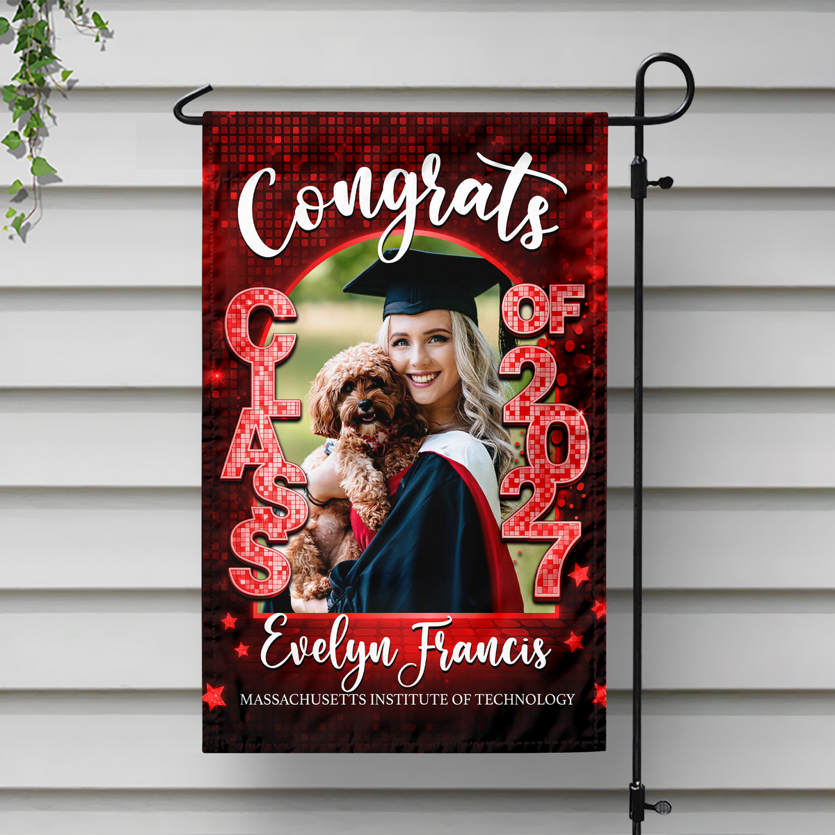 Custom Photo Class of 2026 Graduation Garden Flag, Personalized Congrats Grad Outdoor Decor HO82 901884