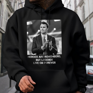 Pray For Charlie Kirk - Legends Live On Forever Dark Shirt LM32 65403