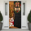 Custom Dog Photo Merry Christmas Home Decor Door Cover CH07 180608