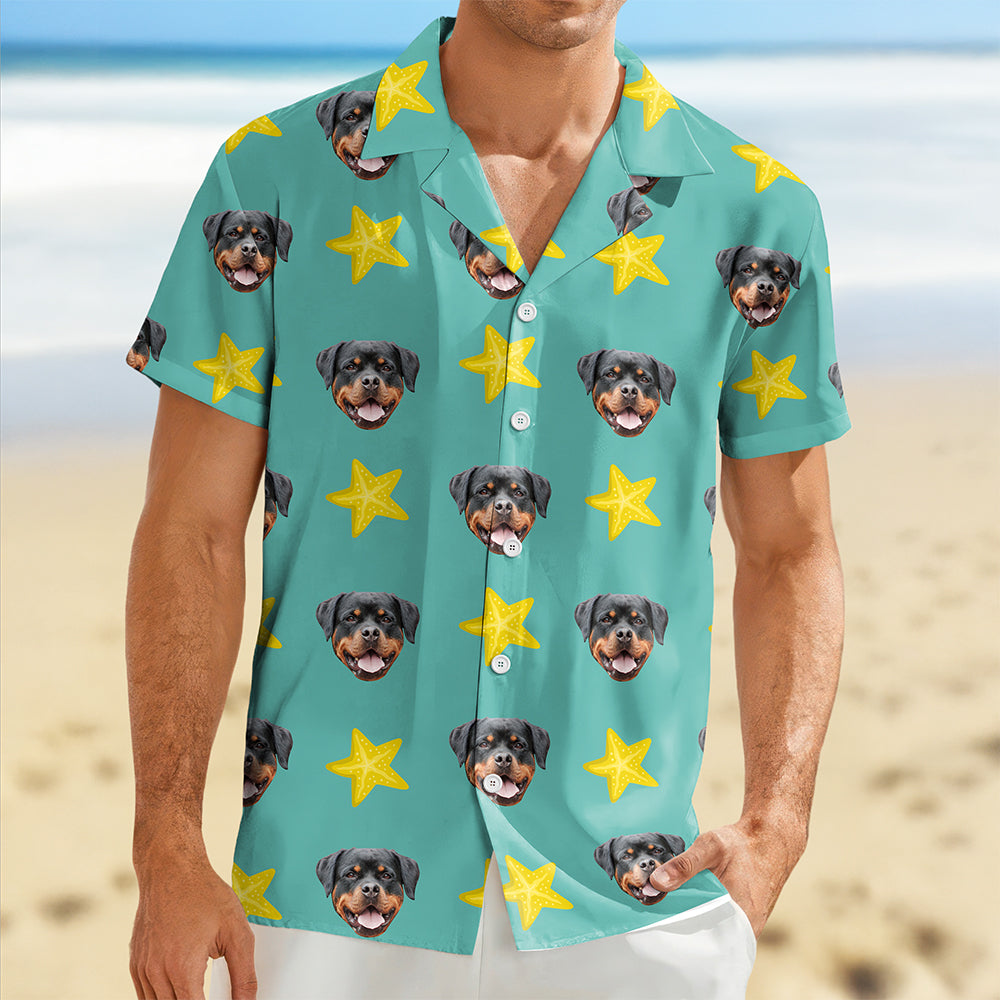 Custom Face Photo With Icon Hawaii shirt Gift For Dog Lovers CH07 911014