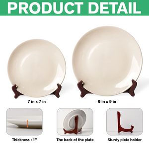 Custom Photo You Left Paw Prints On My Heart Memorial 3D Inflated Effect Printed Ceramic Plate HA75 897060