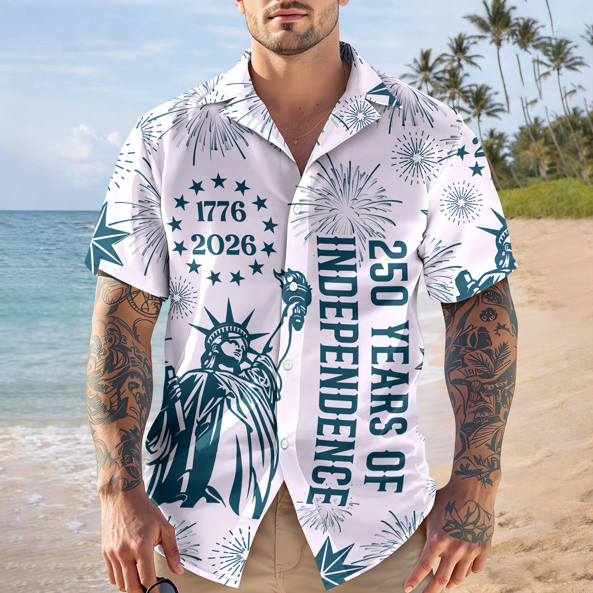 Personalized USA 250 Years of Independence 1776-2026 Hawaii Shirt CH07 910514